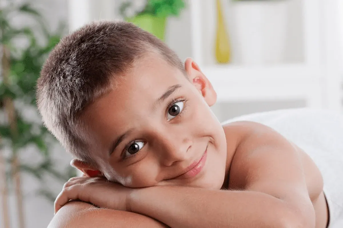 Little Stuart children's express manicure and full pedicure